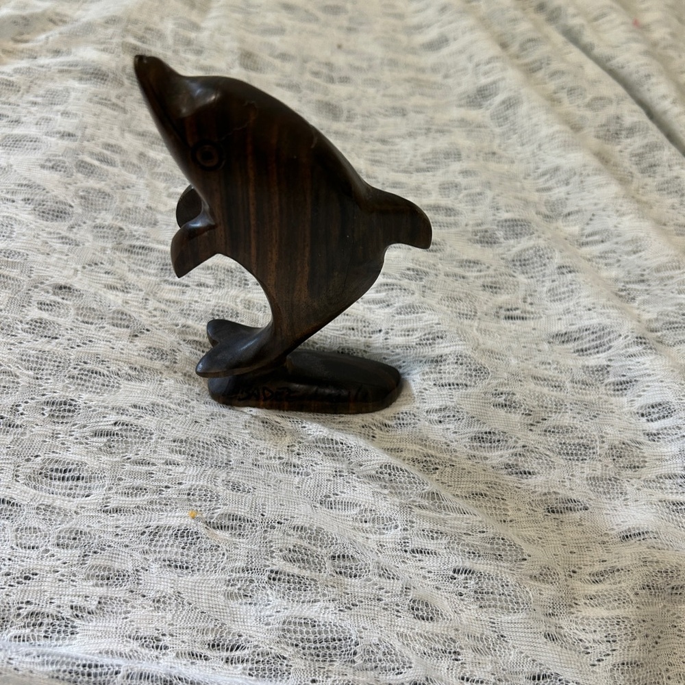 Wooden Dolphin Figurine